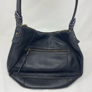 The Sak Black Alameda Leather Shoulder Bag